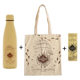 Harry Potter Dárková set - Pobertův plánek (Láhev, taška, záložka)