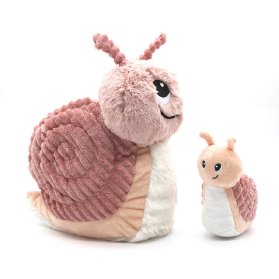 Ptipotos Plyšový šnek Speedou růžový (máma s miminkem) 25 cm