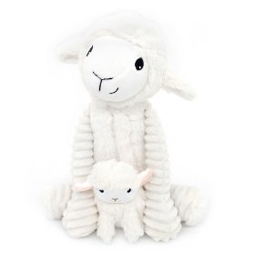 Ptipotos Plyšová ovečka Olou bílá (máma s miminkem) 24 cm