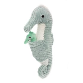 Ptipotos Plyšový mořský kůň Papadou mátový (táta s miminkem) 36 cm