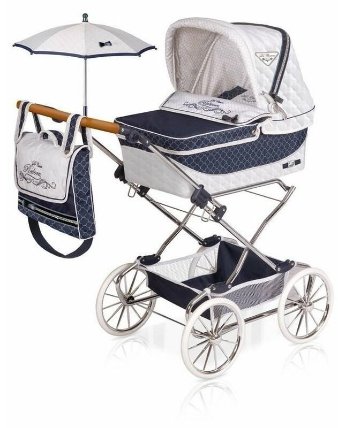 Kočárek pro panenky skládací se slunečníkem a doplňky DeCuevas - 90 cm / REBORN TOP Collection 2020