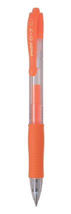 Pilot G-2 Neon Gelový roller 0,7 mm - neonová oranžová