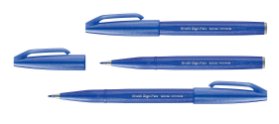 Popisovač Pentel Touch Brush - modrý