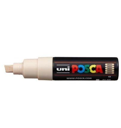 Posca Univerzální akrylátový popisovač se širokým, seříznutým hrotem 8 mm Béžová PC-8K