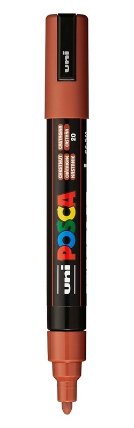 Posca popisovač PC-5M, 1,8 - 2,5 mm, kaštanová (20)