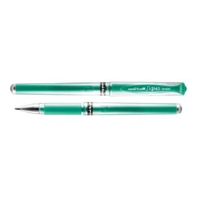 Gelový roller UNI SIGNO Broad UM-153/ EU/ 1,0mm - metal zelený