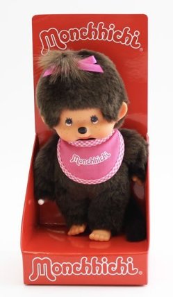 Monchhichi 20cm - holka s mašlí (Mončiči)