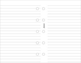 Náplň Filofax mini - linkovaný papír bílý 20 listů