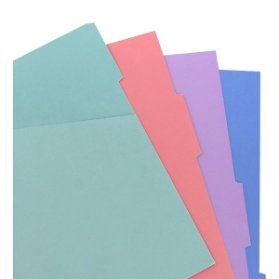 Filofax rozřazovače pro kapesní diář - pastelové