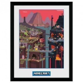 Minecraft Zarámovaný plakát - Svět