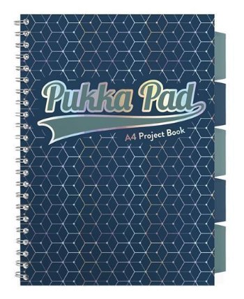 Pukka Pad Projektový blok Glee A4, papír 80g, 100 listů, tmavě modrý