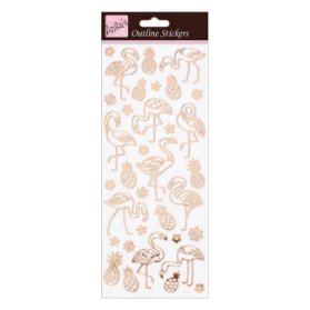 DO samolepky ANT 810285 Flamingos Rose Gold On White
