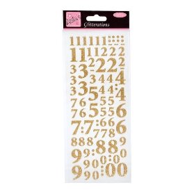 DO samolepky ANT 8181004 čísla zlatá glitr