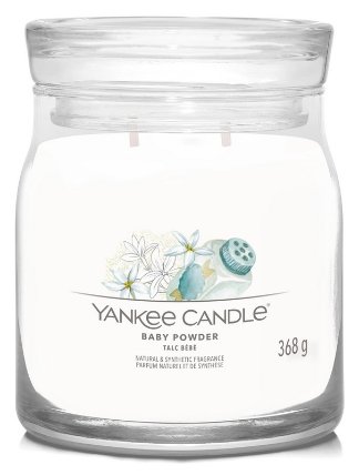 YANKEE CANDLE Baby Powder svíčka 368g / 2 knoty (Signature střední)