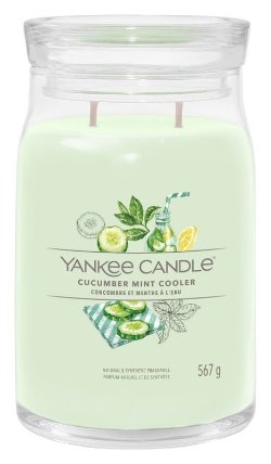 YANKEE CANDLE Cucumber Mint Cooler svíčka 567g / 5 knotů (Signature velký)