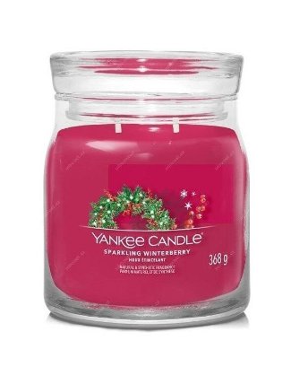 YANKEE CANDLE Sparkling Winterberry svíčka 368g /2 knoty (Signature střední)