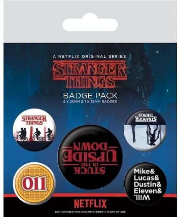 Sada odznaků - Stranger Things - Upside Down