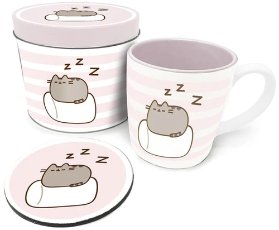 Pusheen: Dárkový set v plechovce (hrnek + podtácek)