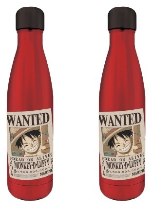 One Piece nerezová láhev (Wanted-Luffy)
