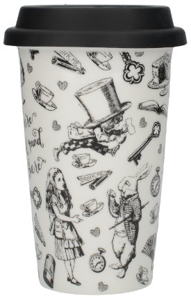 Porcelánový cestovní hrnek Alice In Wonderland