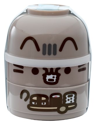 Svačinový box se dvěma patry Bento - Kočka Pusheen