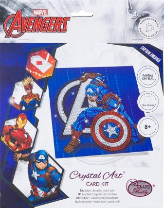 Crystal Art pohlednice Kapitán Amerika