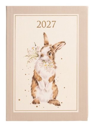 Týdenní diář 2027 Wrendale Designs, A6 - Králík