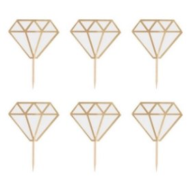 Zápich na donuty Diamant Zásnuby 6 ks