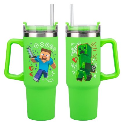 Cestovní hrnek s brčkem Minecraft 900ml