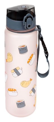 Nerozbitná plastová láhev s víčkem 600ml - Kočka Pusheen - Sushi Club