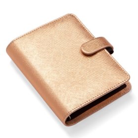 Filofax diář Saffiano Metallic, Kapesní, rose gold