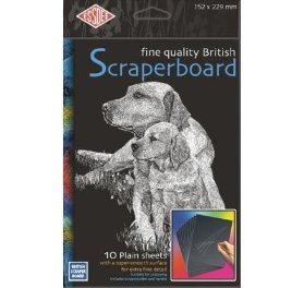 Essdee Prázdná škrabací folie se škrabáky 15,2 x22,9 cm 10 ks