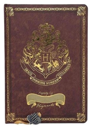 Harry Potter: Zápisník - Bradavické koleje / A5 Premium, červený