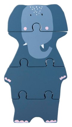 Dřevěné puzzle pro děti paní slonice