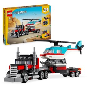 LEGO® Creator 3 v 1 Náklaďák s plochou korbou a helikoptéra 31146