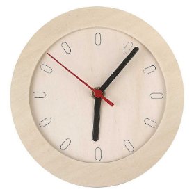 Dřevěné hodiny k dotvoření, průměr 15 cm