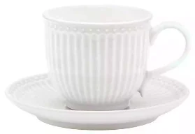 Porcelánový šálek a podšálek Alice White
