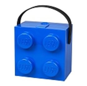 Svačinový box LEGO s rukojetí - modrý