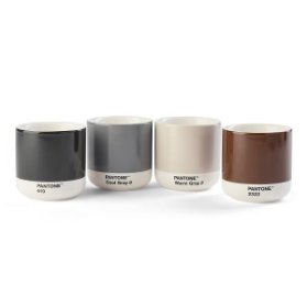 Pantone Hrnek Cortado set 4ks - světle, tmavě šedá, hnědá, černá