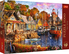 Puzzle Premium Plus Tea Time: Přístav u moře/1000 dílků