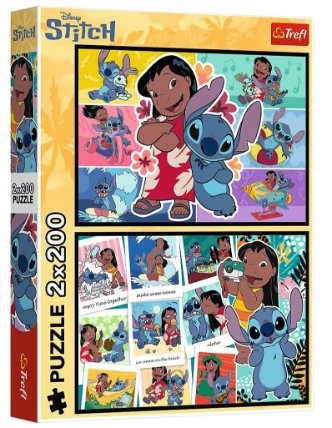 Puzzle Lilo a Stitch Šťastný život 2x200 dílků