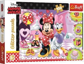 Trefl Puzzle Minnie a Daisy / 100 dílků Třpytivé