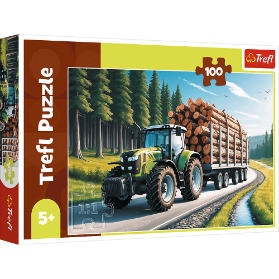Puzzle Lesní traktor 100 dílků