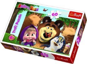 Trefl Puzzle Máša a medvěd - Veselé foto / 60 dílků