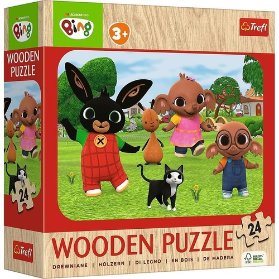 Dřevěné puzzle Bing: Seznamte se s Bingem