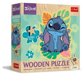 Dřevěné obrysové puzzle Stitch
