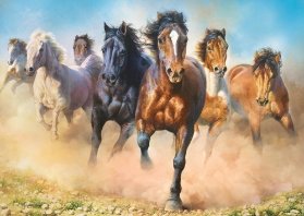 Trefl Puzzle Cválající koně / 2000 dílků
