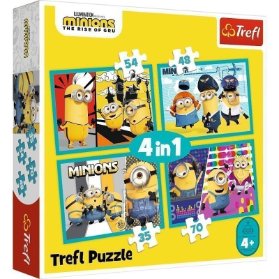 Trefl Puzzle Mimoni 4v1 (35,48,54,70 dílků)
