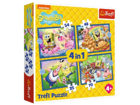 Puzzle SpongeBobův život 4v1