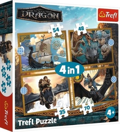Puzzle Jak vycvičit draka Dračí dny 4v1